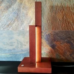 Spot-Light 2fl. LED Tischleuchte Manhattan H 41,5cm Holzfarbe wählbar