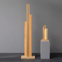 Spot-Light 3fl. LED Tischleuchte Manhattan H 41,5cm Holzfarbe wählbar -Tischleuchten Verkäufe 3flled tischleuchte manhattan415cm holzfarbe 1370473 spotlight