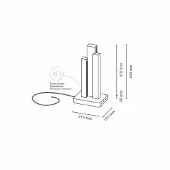 Spot-Light 3fl. LED Tischleuchte Manhattan H 41,5cm Holzfarbe wählbar -Tischleuchten Verkäufe 3flled tischleuchte manhattan415cm holzfarbe 1370474 spotlight
