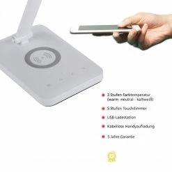 Leuchten Direkt dimmbare eckige LED Tischleuchte mit CCT-Lichtfarbsteuerung matt Tischlampe weiß -Tischleuchten Verkäufe dimmbare eckige led tischleuchte 14415 1603 leuchtendirekt 1441516