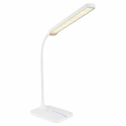 GLOBO dimmbare eckige LED Tischleuchte Lampe mit Sensor CCT-Lichtfarbsteuerung Sockel rechteckig USB Kabel ohne Adapter Flexo inkl. Akku Tischlampe weiß