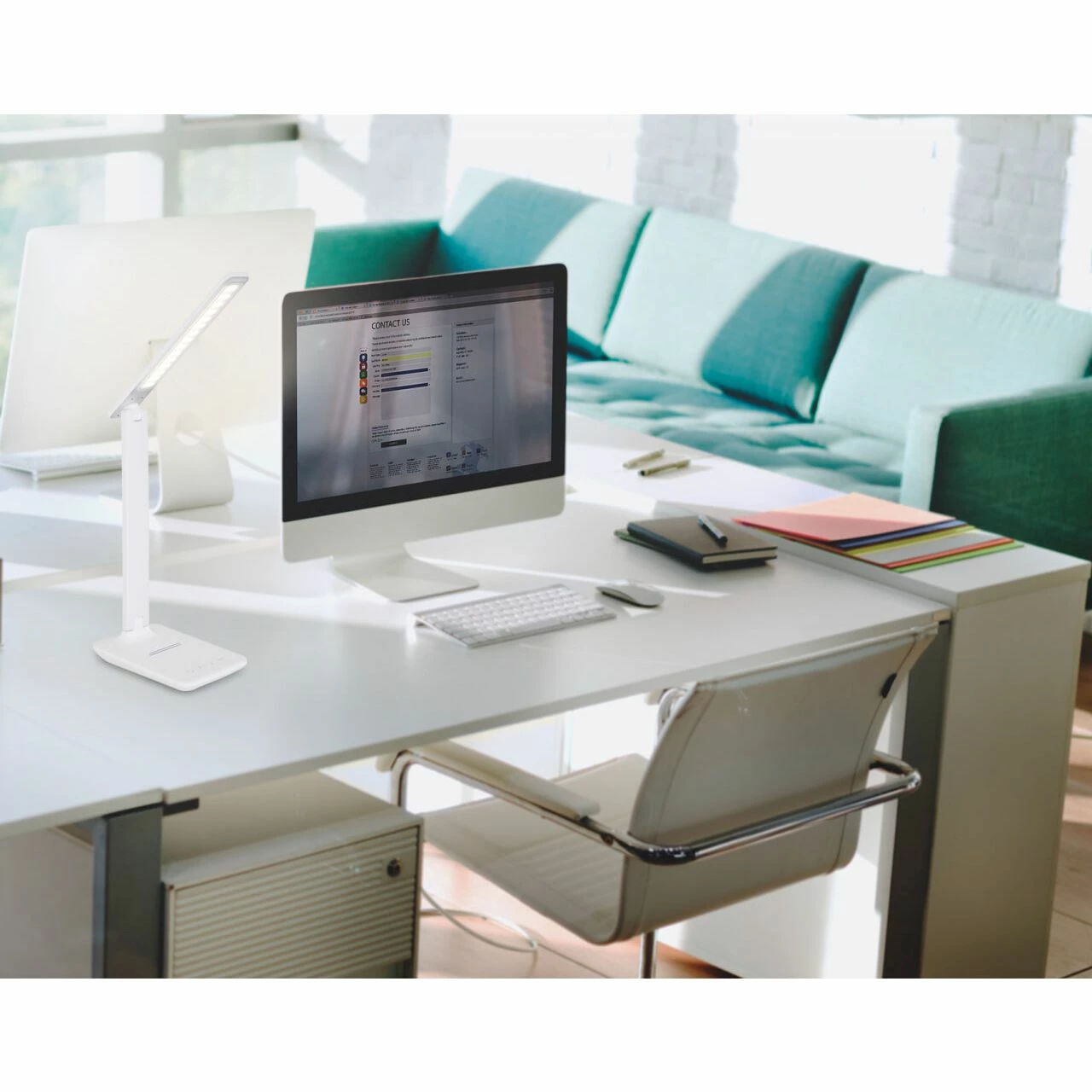 GLOBO dimmbare höhenverstellbare LED Tischleuchte mit CCT-Lichtfarbsteuerungroptik Tischlampe weiß Schalter 5 GLOBO dimmbare höhenverstellbare LED Tischleuchte mit CCT-Lichtfarbsteuerungroptik Tischlampe weiß Schalter – Bild 3