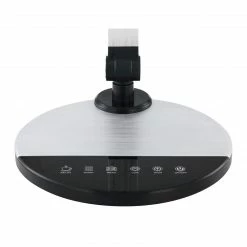 GLOBO dimmbare höhenverstellbare runde LED Tischleuchte Lampe mit Sensor CCT-Lichtfarbsteuerung aus Aluminium gebürstet e Base und Schirm 3 Gelenke drehbar Kabel 13m Tischlampe schwarz silberfarben -Tischleuchten Verkäufe dimmbare hhenverstellbare runde led 58428Se1280x1280 globo 58428s