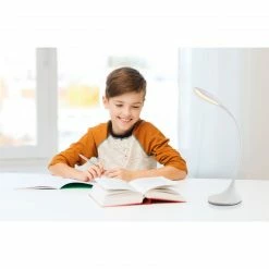 GLOBO dimmbare LED Tischleuchte aus Acryl moderne gebogene Form Flexo mit Kunststoff überzogen Kabel:15m Tischlampe weiß -Tischleuchten Verkäufe dimmbare led tischleuchte aus 58242am1280x1280 globo 58242