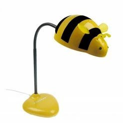 Niermann dimmbare LED Tischleuchte Kinderleuchte mit Projektionsnachtlicht und Memory Funktion Tischlampe mit Schalter Starbee Biene