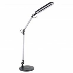 GLOBO dimmbare LED Tischleuchte Lampe mit Sensor CCT-Lichtfarbsteuerung Kabel 13 m Wireless Charging Funktion Tischlampe schwarz und silberfarben