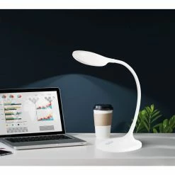 Fischer & Honsel runde LED Tischleuchte Leselampe mit Sensordimmer in weiß oder silber -Tischleuchten Verkäufe dimmbare led tischleuchte runde 50530bMilieu fischerhonsel 50530