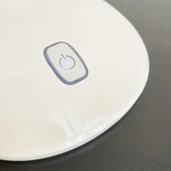 Fischer & Honsel runde LED Tischleuchte Leselampe mit Sensordimmer in weiß oder silber -Tischleuchten Verkäufe dimmbare led tischleuchte runde 50530bdetail Schalter fischerhonsel 50530