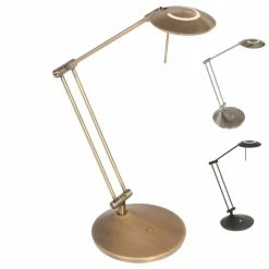 Steinhauer dimmbare Leseleuchte mit neigbarem Arm, LED Tischleuchte, bronze o. silber o. schwarz, inkl. LED 6 W