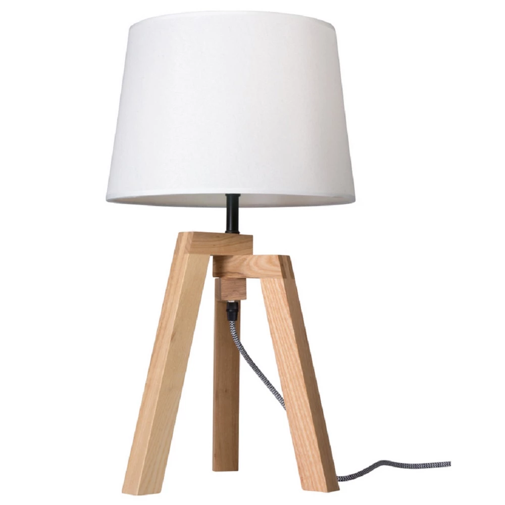 Steinhauer Dreibein Tischleuchte aus Holz, TRIPOD Holzgestell Birke weißer Stoffschirm, E27 15 Watt LED max. 3 Steinhauer Dreibein Tischleuchte aus Holz, TRIPOD Holzgestell Birke weißer Stoffschirm, E27 15 Watt LED max.