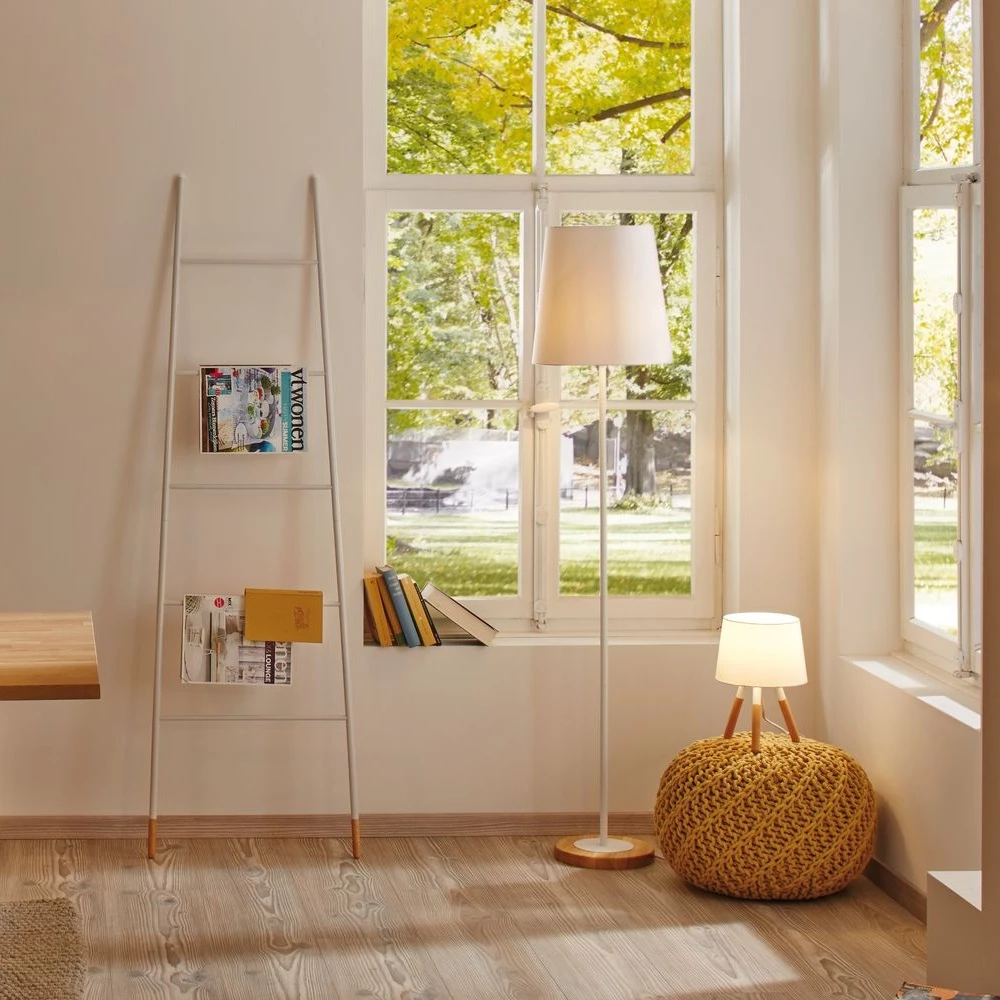 Paulmann Dreibein Tischleuchte Berit, Tripod mit Holz 4 Paulmann Dreibein Tischleuchte Berit, Tripod mit Holz – Bild 2