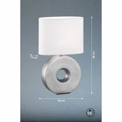 Fischer & Honsel E14 Tischleuchte mit Stoffschirm und Ring aus Keramik mit Schalter in 4 Ausführungen -Tischleuchten Verkäufe e14 tischleuchte mit stoffschirm 50420V fischerhonsel 50420