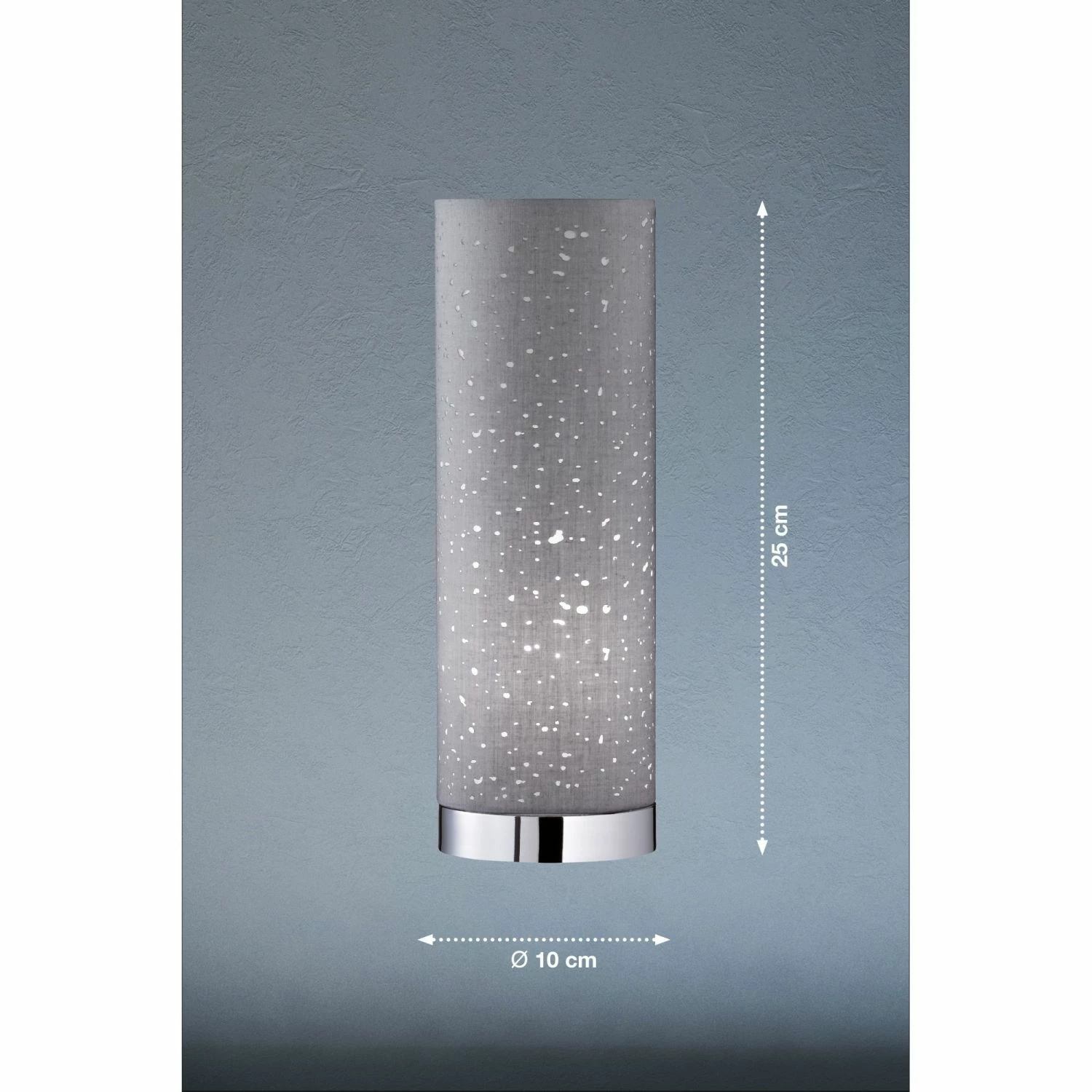 Fischer & Honsel Zylindrische E14 Tischleuchte mit Stoffschirm in 3 Farben 5 Fischer & Honsel Zylindrische E14 Tischleuchte mit Stoffschirm in 3 Farben – Bild 3