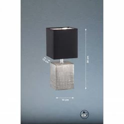 Fischer & Honsel E14 Tischleuchte mit Stoffschirm eckig aus Keramik retro Tischlampe mit Schalter in 2 Größen 9 Fischer & Honsel E14 Tischleuchte mit Stoffschirm eckig aus Keramik retro Tischlampe mit Schalter in 2 Größen -Tischleuchten Verkäufe e14 tischleuchte mit stoffschirm 50550V fischerhonsel 50550