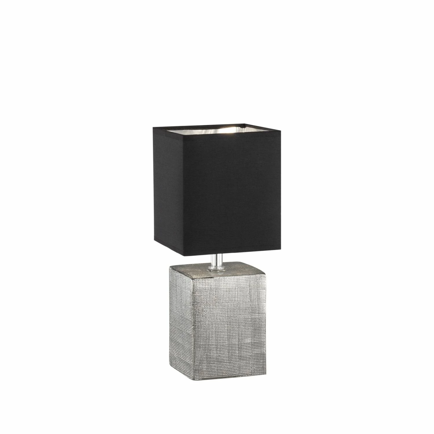 Fischer & Honsel E14 Tischleuchte mit Stoffschirm eckig aus Keramik retro Tischlampe mit Schalter in 2 Größen 3 Fischer & Honsel E14 Tischleuchte mit Stoffschirm eckig aus Keramik retro Tischlampe mit Schalter in 2 Größen