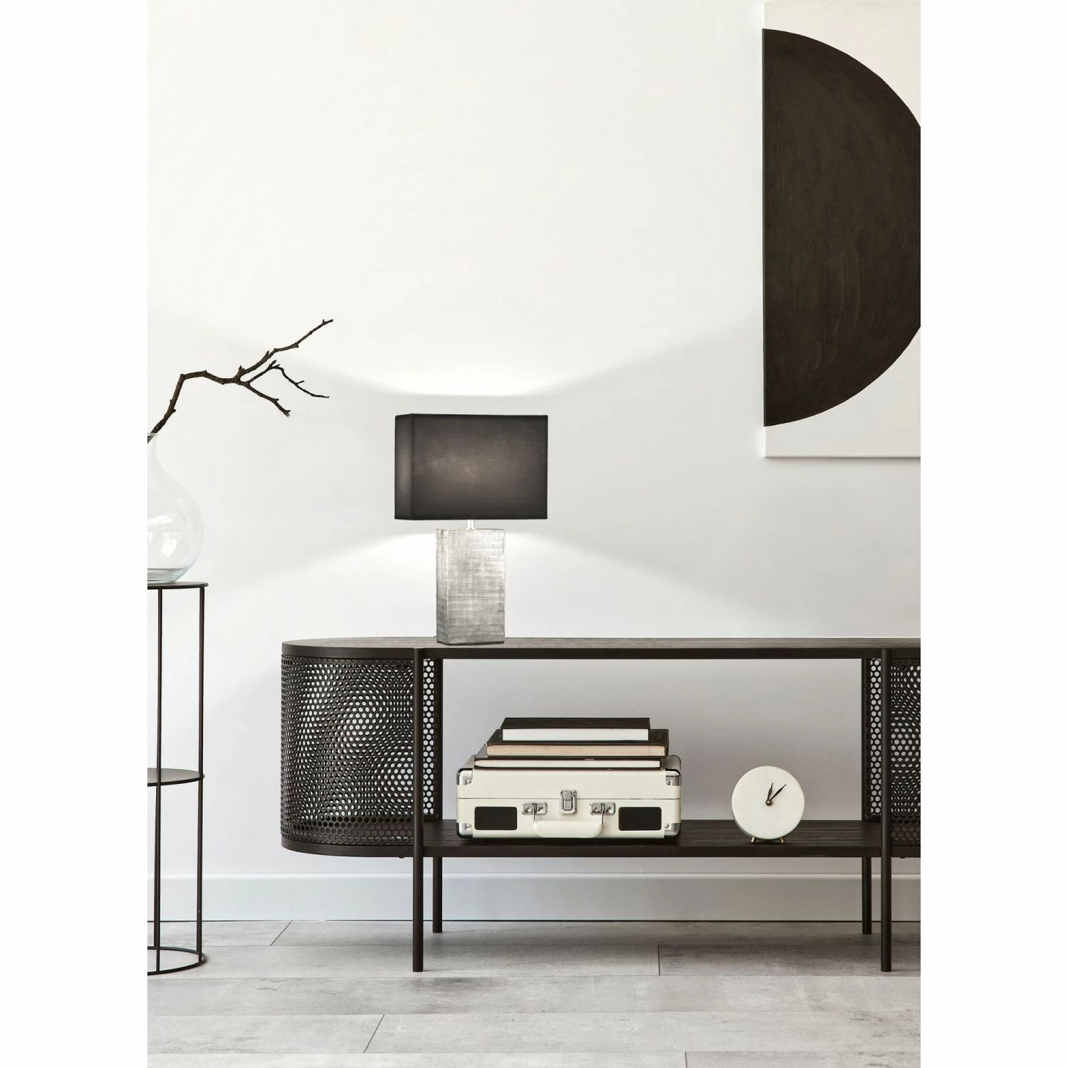 Fischer & Honsel E14 Tischleuchte mit Stoffschirm eckig aus Keramik retro Tischlampe mit Schalter in 2 Größen 7 Fischer & Honsel E14 Tischleuchte mit Stoffschirm eckig aus Keramik retro Tischlampe mit Schalter in 2 Größen – Bild 5