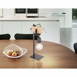 GLOBO E27 Tischleuchte aus Holz schwarzes Textilkabel mit Schraubzwinge als Deko Tischlampe schwarz und hell Schalter 10 GLOBO E27 Tischleuchte aus Holz schwarzes Textilkabel mit Schraubzwinge als Deko Tischlampe schwarz und hell Schalter -Tischleuchten Verkäufe e27 tischleuchte aus holz 15433Tam1280x1280 globo 15433t