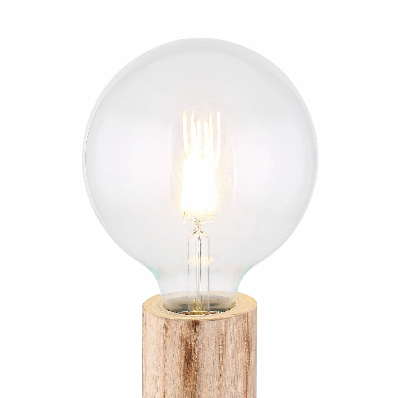 GLOBO E27 Tischleuchte aus Holz matt gerade ohne Schirm Tischlampe schwarz und natur mit Schalter ø 15 cm 8 GLOBO E27 Tischleuchte aus Holz matt gerade ohne Schirm Tischlampe schwarz und natur mit Schalter ø 15 cm – Bild 6