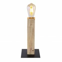 GLOBO E27 Tischleuchte aus Holz matt Tischlampe schwarz und dunkelbraun mit Schalter -Tischleuchten Verkäufe e27 tischleuchte aus holz 15455T1c1280x1280 globo 15455t1