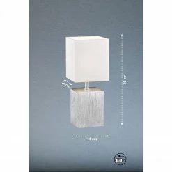 Fischer & Honsel eckige E14 Tischleuchte mit Stoffschirm aus Keramik in 3 Ausführungen 8 Fischer & Honsel eckige E14 Tischleuchte mit Stoffschirm aus Keramik in 3 Ausführungen -Tischleuchten Verkäufe eckige e14 tischleuchte mit 50483V fischerhonsel 50483