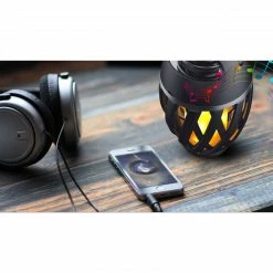 GLOBO Fackel LED Tischleuchte TL mit Fireeffekt USB Ladekabel Bluetooth Lautsprecher >75dB inkl. Akku Tischlampe weiß Schalter ø 10 cm -Tischleuchten Verkäufe fackel led tischleuchte mit 39902am1280x1280 globo 39902
