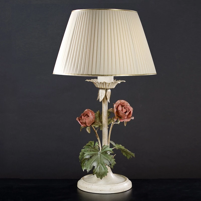 FERRO LUCE Florentiner Tischleuchte - Handgefertigt in Italien - 1-flammig - Eisen lackiert - Farbe: Pastello patinato 3 FERRO LUCE Florentiner Tischleuchte - Handgefertigt in Italien - 1-flammig - Eisen lackiert - Farbe: Pastello patinato