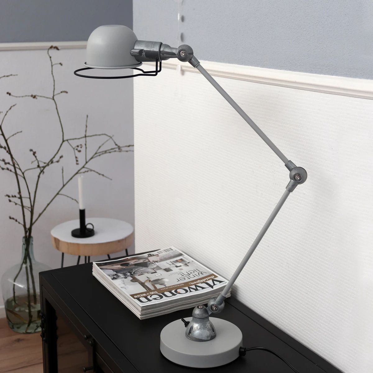 Steinhauer Tischleuchte im Industrie-Stil mit einstellbarem Arm, Klassiker, schwenkbar, mit Kippschalter am Lampenfuß, E14, 4 Farben 5 Steinhauer Tischleuchte im Industrie-Stil mit einstellbarem Arm, Klassiker, schwenkbar, mit Kippschalter am Lampenfuß, E14, 4 Farben – Bild 3