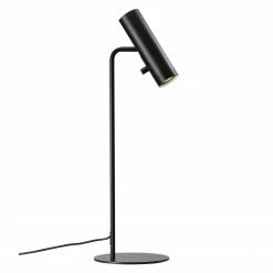 Nordlux GU10 schwenkbare Tischleuchte skandinavische Tischlampe Schwarz mit Schalter ø 6 cm