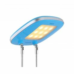 GLOBO höhenverstellbare eckige LED Tischleuchte rechteckig zusammenklappbar ausziehbar Kabel 18m Tischlampe blau und silberfarben mit Schalter -Tischleuchten Verkäufe hhenverstellbare eckige led tischleuchte 58131Be1280x1280 globo 58131b