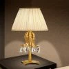 FERRO LUCE Hochwertige Tischleuchte - Handgefertigt in Italien - Blattgold mit weißer Patina - Kristallbehang - Stoffschirm -Tischleuchten Verkäufe hochwertige tischleuchtehandgefertigt italienblattgold mit 80545gal ferroluce 1111lg