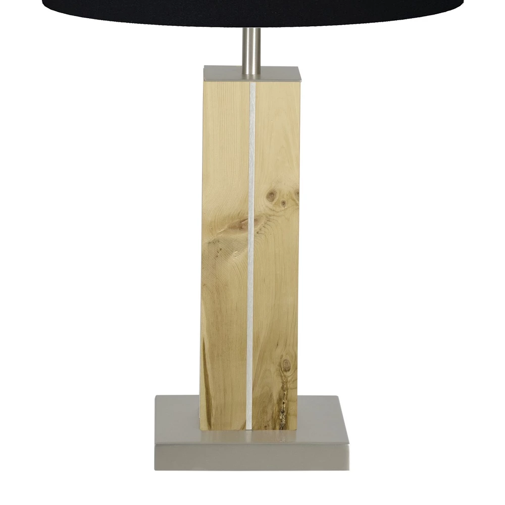 HerzBlut Hockerleuchte, Stoffschirm, Cotton Schwarz, Nussbaum o. Eiche o. Zirbe 5 HerzBlut Hockerleuchte, Stoffschirm, Cotton Schwarz, Nussbaum o. Eiche o. Zirbe – Bild 3