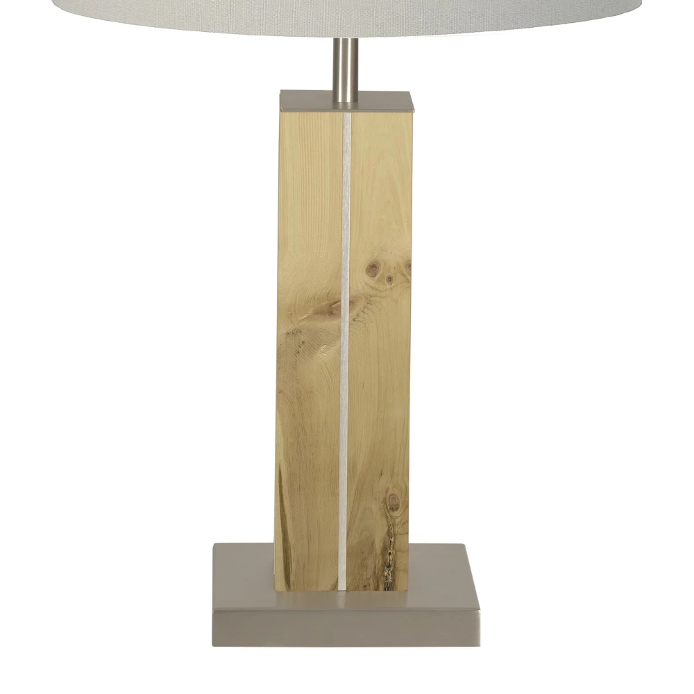 HerzBlut Hockerleuchte, Stoffschirm, Silbergrau, Zirbe o. Eiche o. Nussbaum 5 HerzBlut Hockerleuchte, Stoffschirm, Silbergrau, Zirbe o. Eiche o. Nussbaum – Bild 3