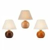 LHG Lights Holz Tischleuchte mit Stoffschirm und Holzkugel in 3 Farben -Tischleuchten Verkäufe holz tischleuchte mit stoffschirm M151535 lhg