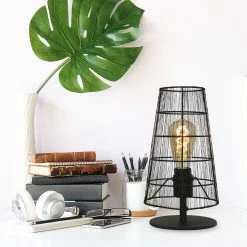 Steinhauer industrielle E27 Tischleuchte konische Käfigleuchte schwarz matt Tischlampe Filament-Leuchte 17 x 29 cm 11 Steinhauer industrielle E27 Tischleuchte konische Käfigleuchte schwarz matt Tischlampe Filament-Leuchte 17 x 29 cm -Tischleuchten Verkäufe industrielle e27 tischleuchte konische 2678ZW 2 steinhauer 2678zw