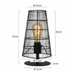 Steinhauer industrielle E27 Tischleuchte konische Käfigleuchte schwarz matt Tischlampe Filament-Leuchte 17 x 29 cm 14 Steinhauer industrielle E27 Tischleuchte konische Käfigleuchte schwarz matt Tischlampe Filament-Leuchte 17 x 29 cm -Tischleuchten Verkäufe industrielle e27 tischleuchte konische 2678ZW 7 steinhauer 2678zw