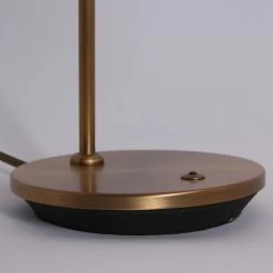 Steinhauer Klassische Tischleuchte mit halbrundem Glasschirm, 1-flammig, bronze, dimmbar, inkl. LED 3W -Tischleuchten Verkäufe klassische tischleuchte mit halbrundem 7928BR 3 steinhauer 7928br