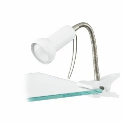 EGLO Klemmleuchte, Weiß, verstellbar, E14 LED Leuchtmittel einsetzbar