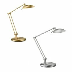 Knapstein LED-Tischleuchte mit Tastdimmer, stufenloses dimmen, 3 Oberflächen