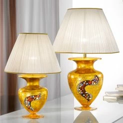 Kolarz Tischleuchte Anfora Kiss 24 Karat Gold