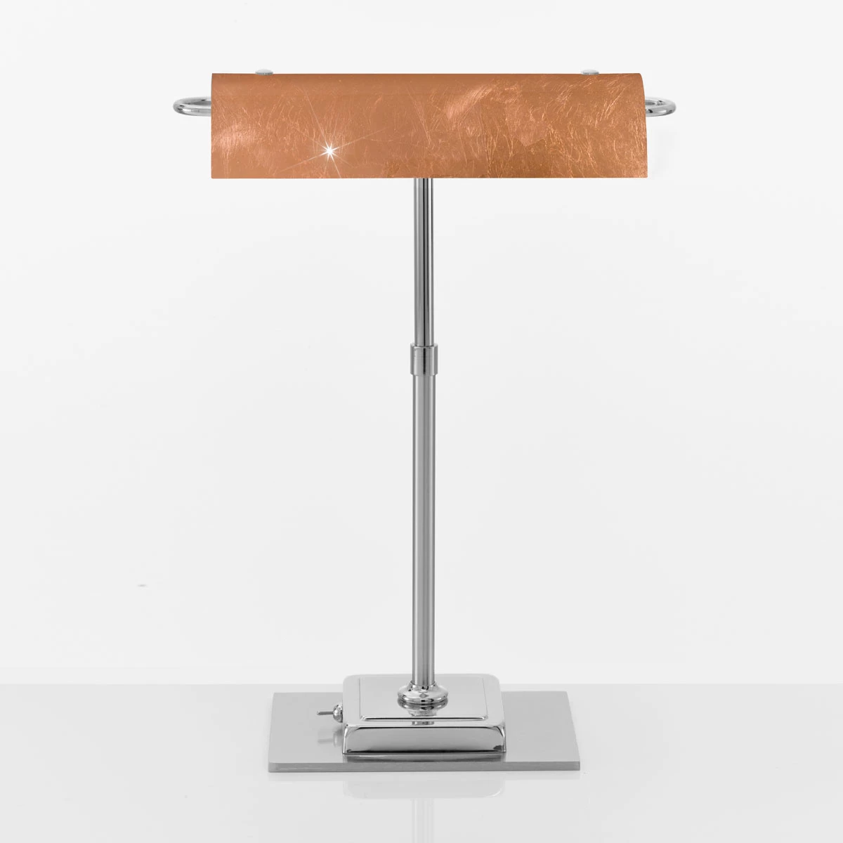 Kolarz® LED-Schreibtischleuchte Bankers in Leaf Copper/ Chrom 4 Kolarz® LED-Schreibtischleuchte Bankers in Leaf Copper/ Chrom – Bild 2