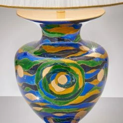 Kolarz® Tischleuchte Anfora in Aqua Blue, Höhe 65cm -Tischleuchten Verkäufe kolarztischleuchte anfora aqua blueh65cm 0415 71M BG f4 kolarz 041571mbg