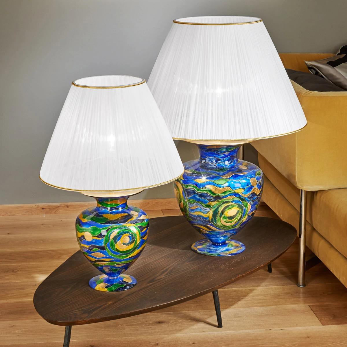 Kolarz® Tischleuchte Anfora in Aqua Blue, Höhe 90cm 4 Kolarz® Tischleuchte Anfora in Aqua Blue, Höhe 90cm – Bild 2