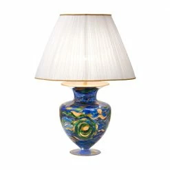 Kolarz® Tischleuchte Anfora in Aqua Blue, Höhe 90cm