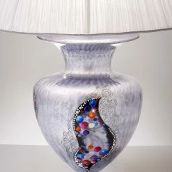 Kolarz® Tischleuchte Anfora in Kiss Silver, Höhe 65cm -Tischleuchten Verkäufe kolarztischleuchte anfora kiss silverh65cm 0365 71M Ag f4 kolarz 036571mag