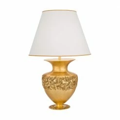 Kolarz® Tischleuchte Anfora in Libertà Gold/Antique, Höhe 90cm