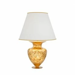 Kolarz® Tischleuchte Anfora in Medici Gold, Höhe 65cm