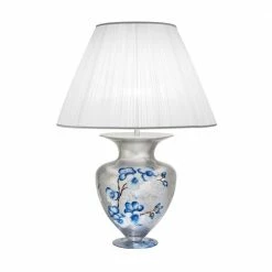 Kolarz® Tischleuchte Anfora in Primavera Silver, 90cm