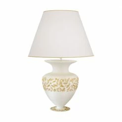 Kolarz® Tischleuchte in Libertà White/Antique 65cm