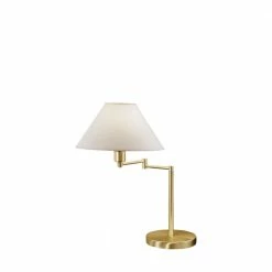 Kolarz® Tischleuchte Messing gebürstet, Höhe 56cm