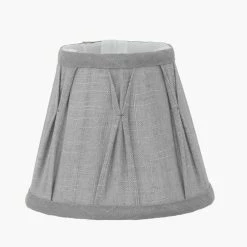 EGLO Lampenschirm aus Leinen in Grau - Höhe 12,5 cm - Durchmesser 15,5 cm
